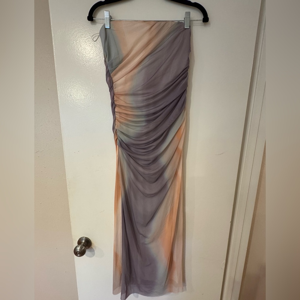 NWT Zara Strapless Tule Dress in Soft Pastels - Picture 4 of 8